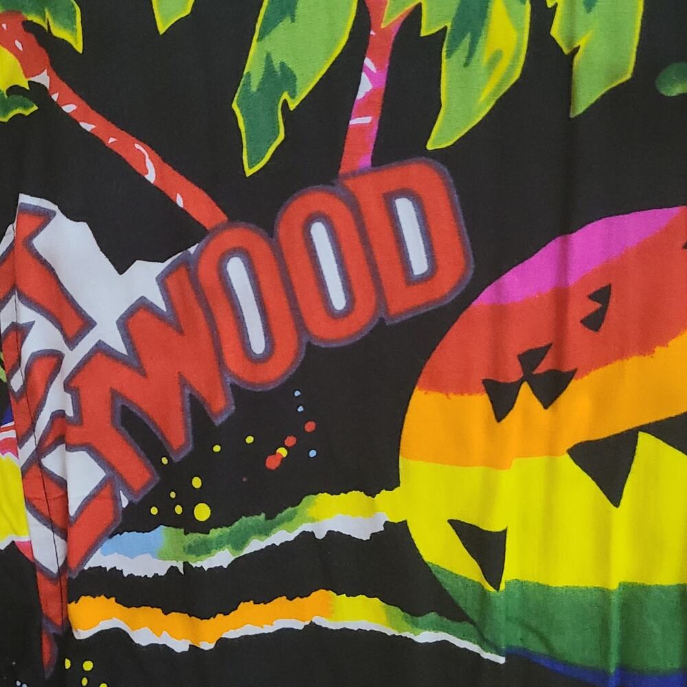 Planet Hollywood Men's Collared Short Sleeve Shirt Size XL Black Galactic Print - Picture 8 of 9